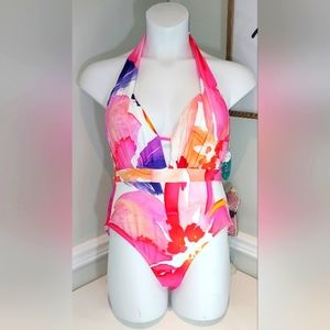 Mynah Multi Color Medium Coverage One Piece Swimsuit NWT